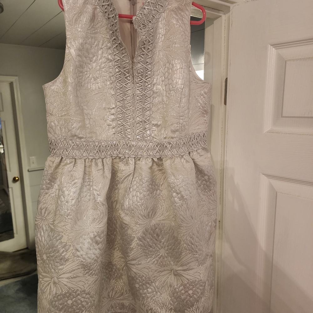 Lilly Pulitzer Elegant Silver Franci Girls Dress